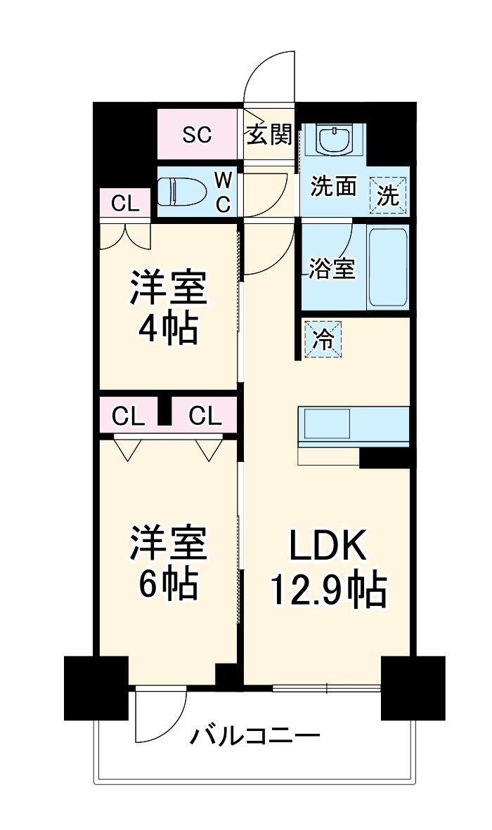 Cedar Noritake・702号室の間取り