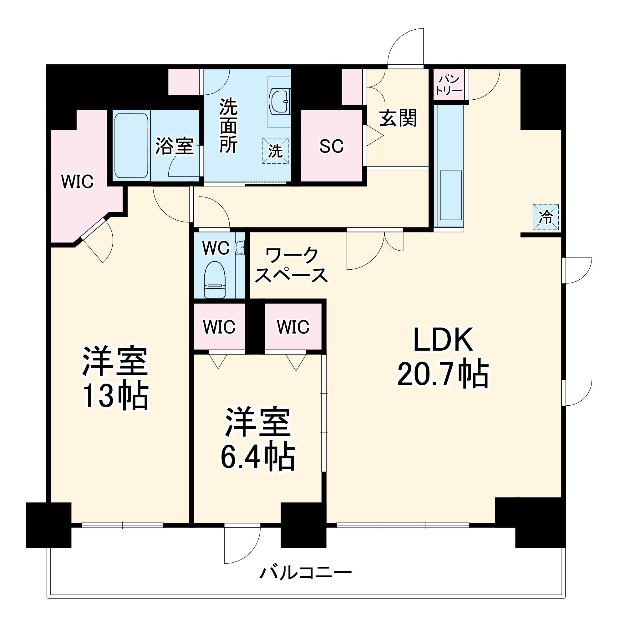 Cedar Noritake・902号室の間取り