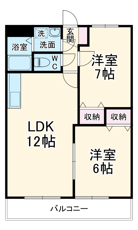 アベニールAの間取り