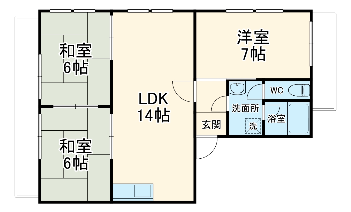 サンポール明大寺の間取り