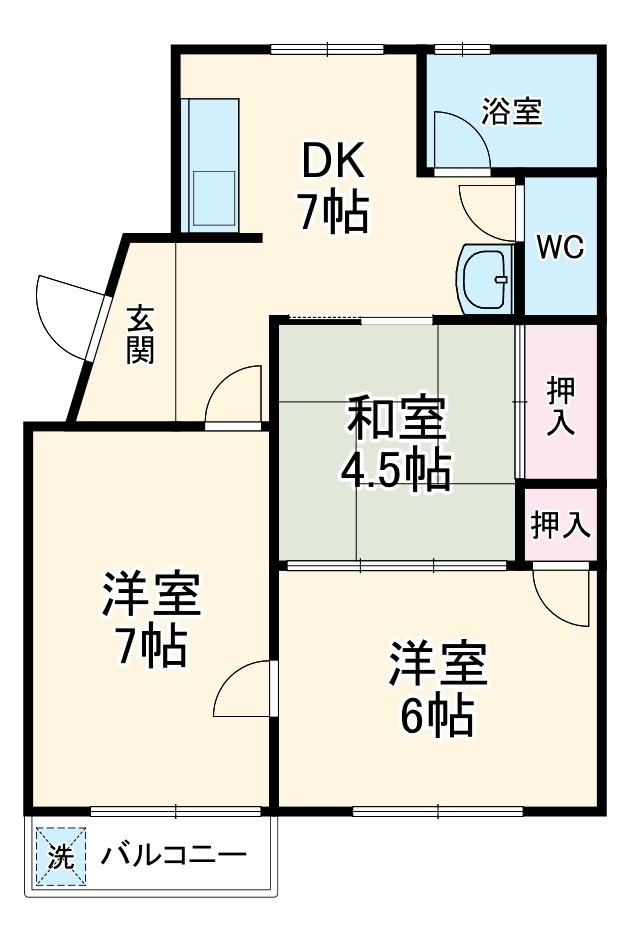 深谷コーポの間取り
