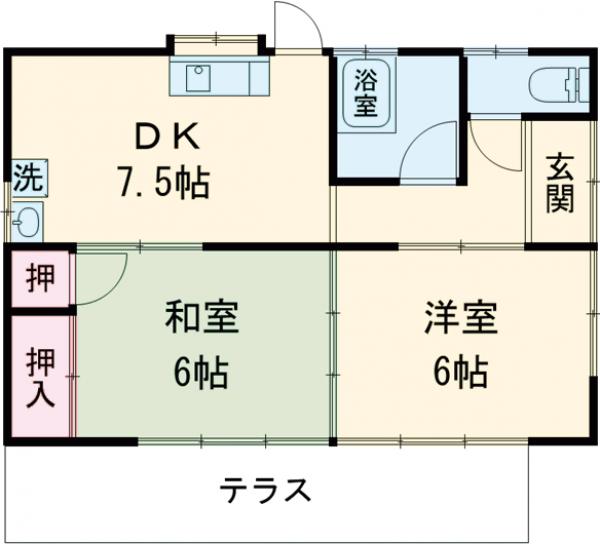 鳥塚住宅 A号棟の間取り