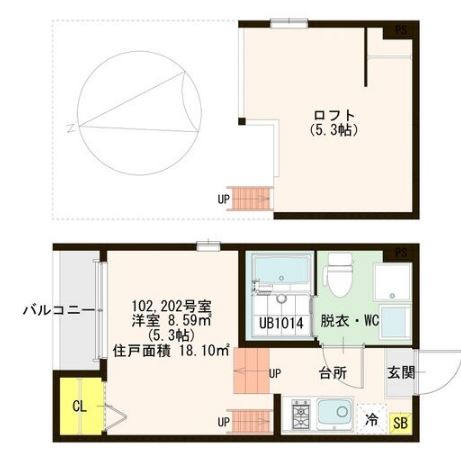 ハーモニーテラス花川Ⅱの間取り
