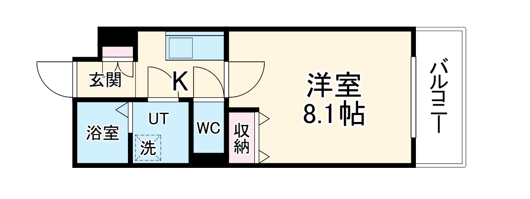 Mv.fm大阪放出IIの間取り
