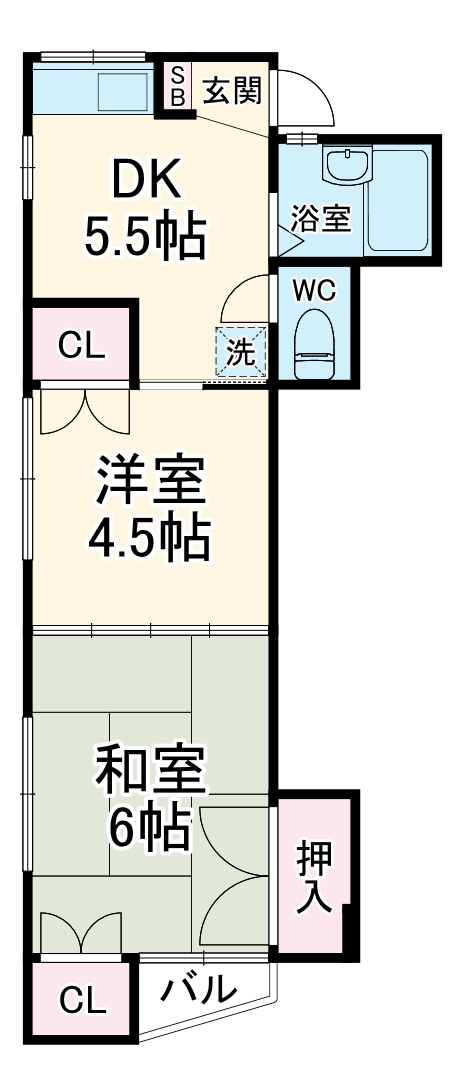 セラディール東橋本の間取り