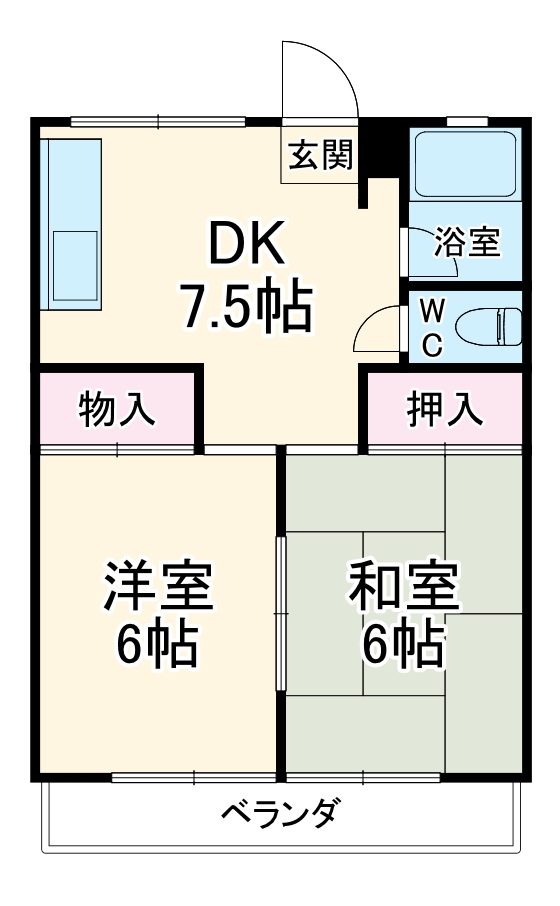 塚場ハイツⅢの間取り
