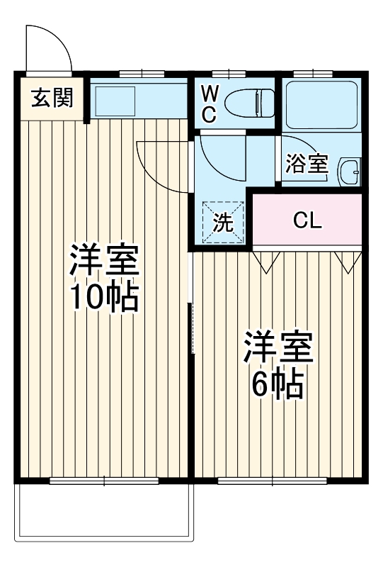 幸陽コンパート・105号室の間取り