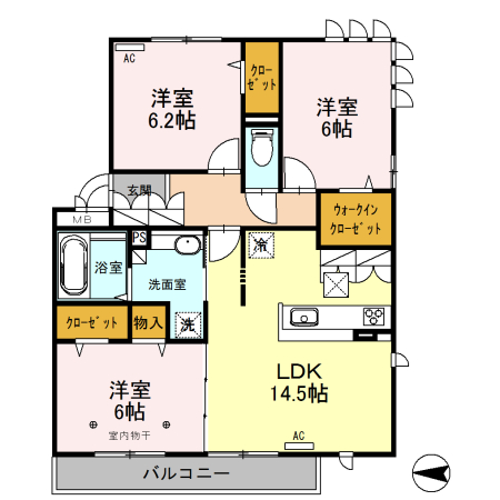 ロイジェントパークスレイクタウンⅢNの間取り