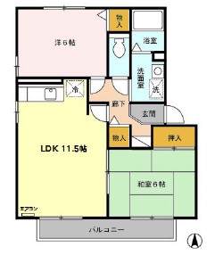 サンクレール Ⅱの間取り