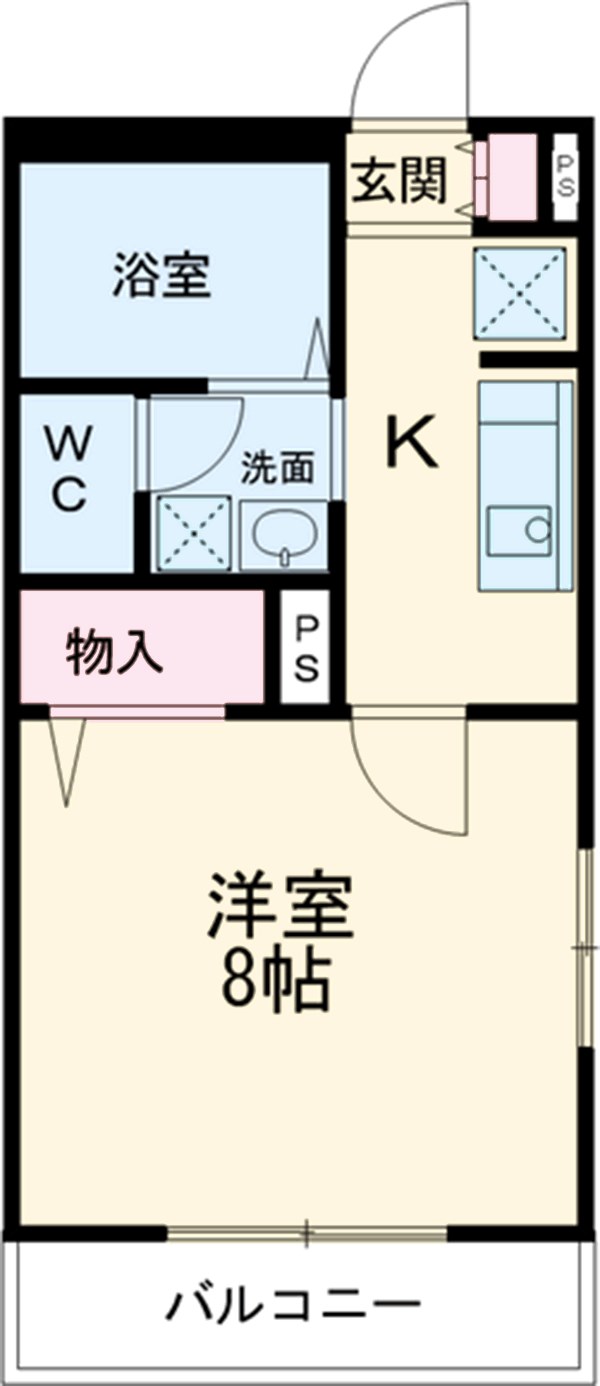 201号室の間取り