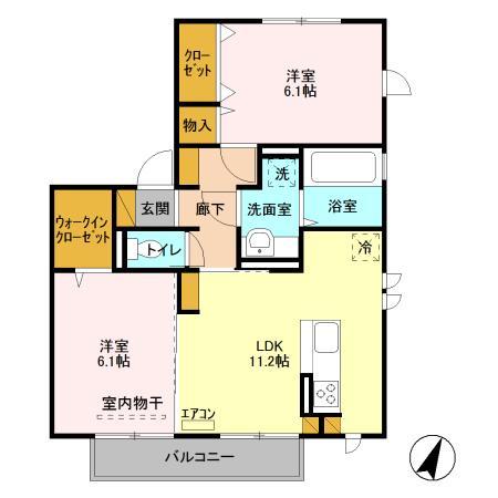 ヴィラージュBの間取り