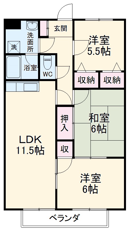 リステージ南弐番館の間取り