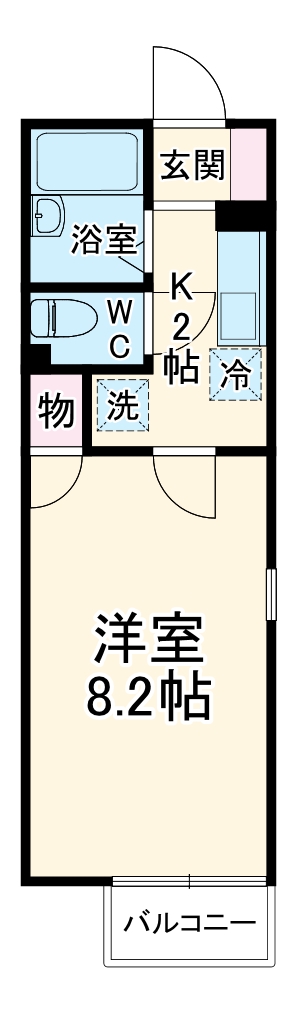 エクレール相原 Bの間取り