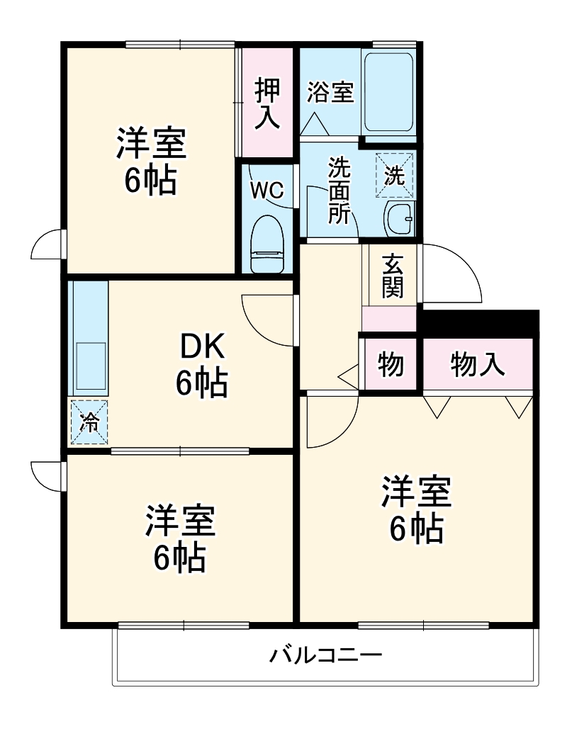 シンヤハンズ Ⅰの間取り