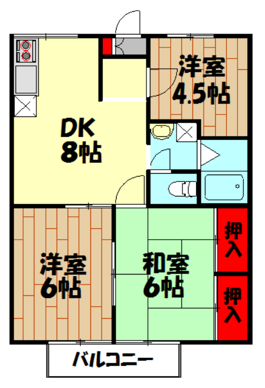 エステートピア大沼の間取り