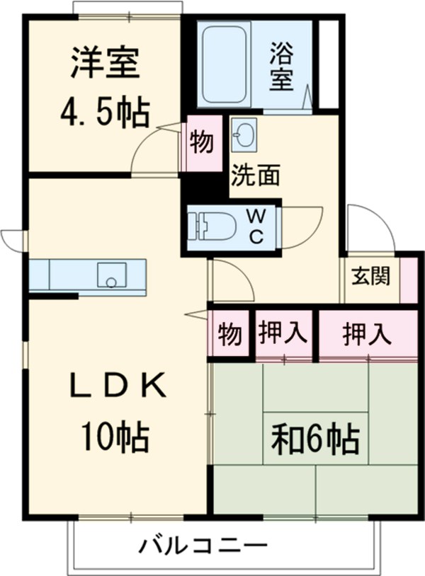 ロアンヌAの間取り