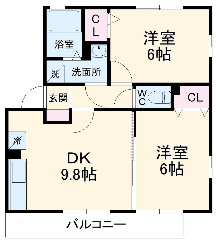 ソレアードKの間取り