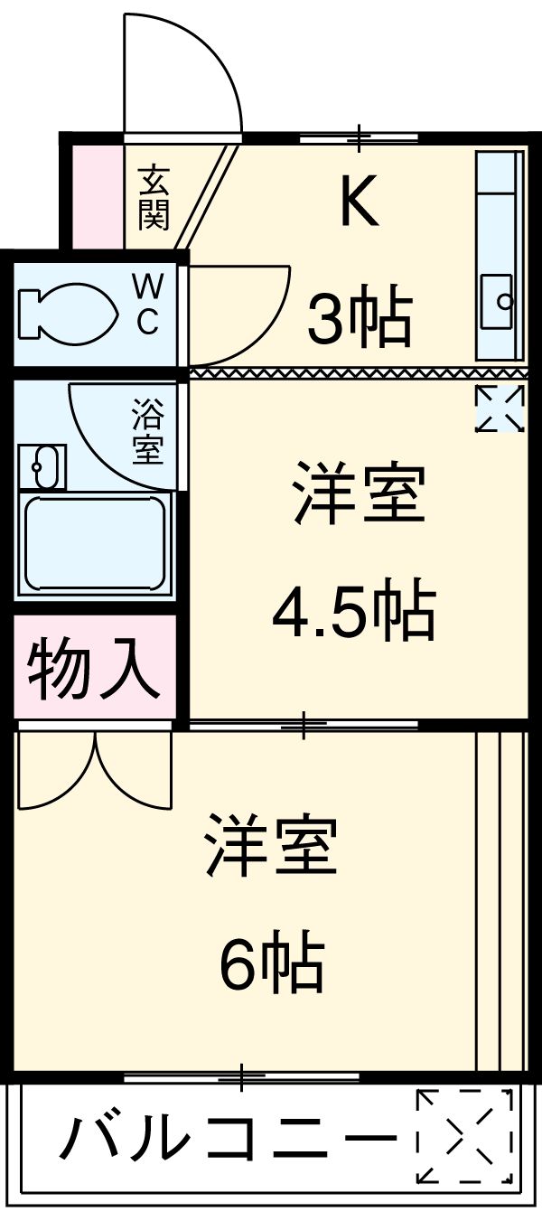 清新三興ハイツの間取り