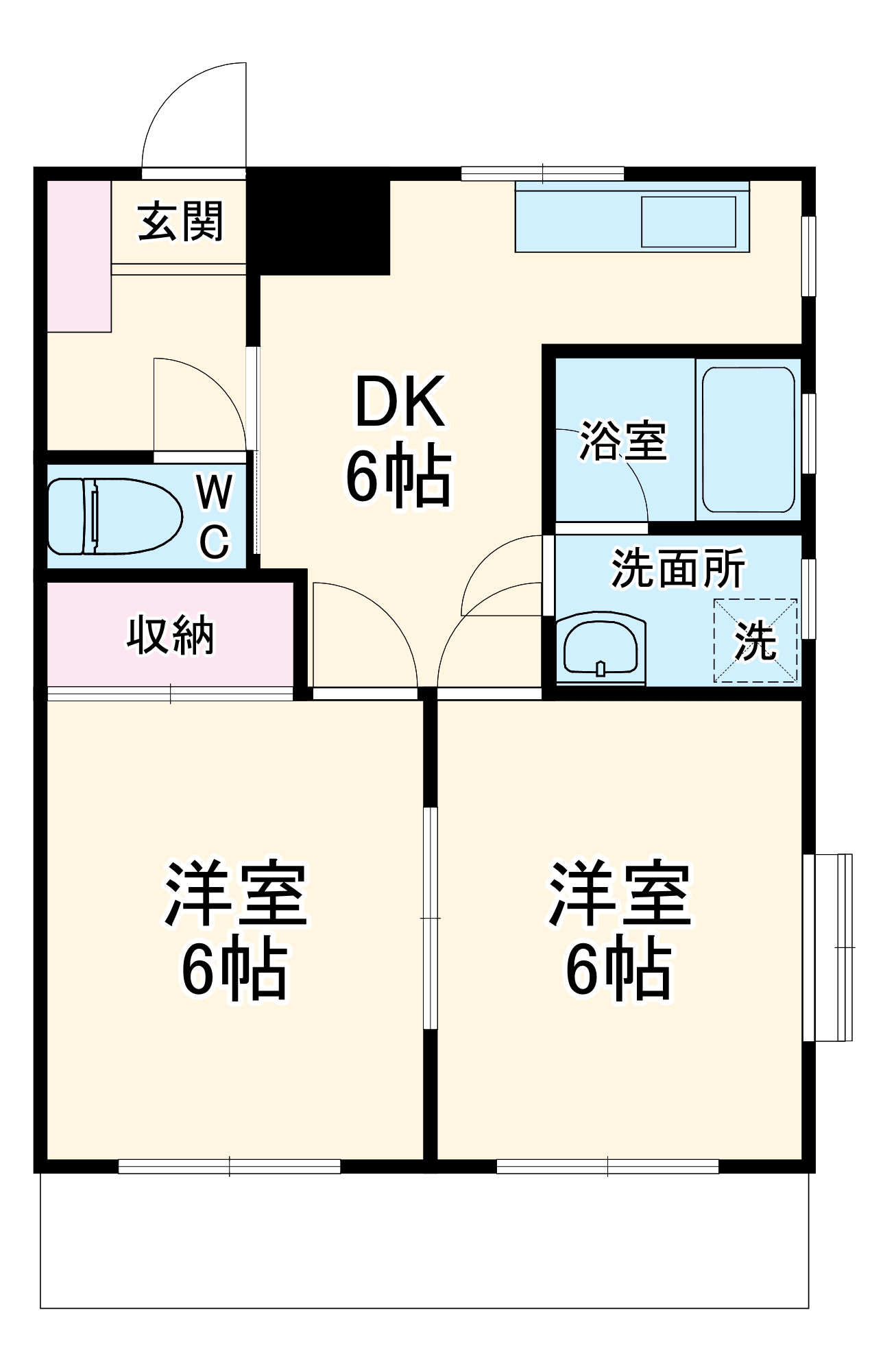 矢島ハイツの間取り