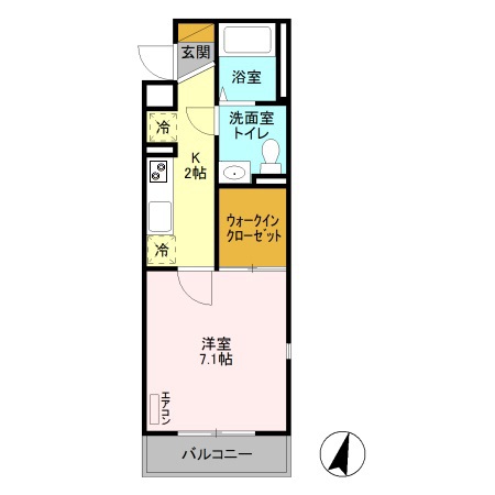 プラシード新越谷の間取り