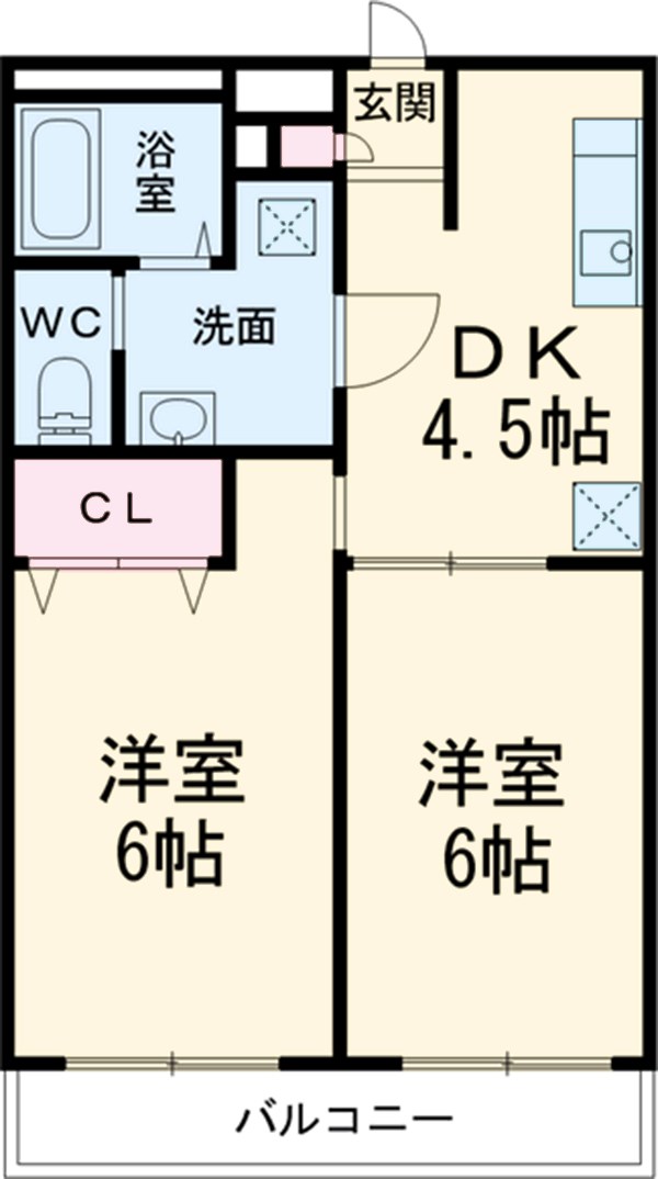 アムール Kの間取り