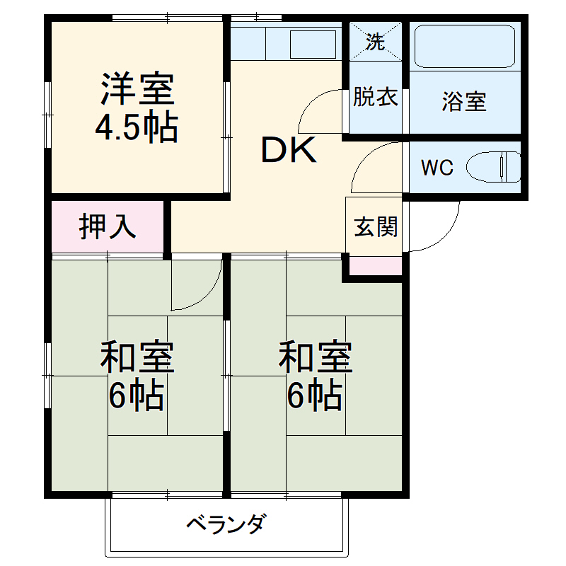 コーポ岡本の間取り