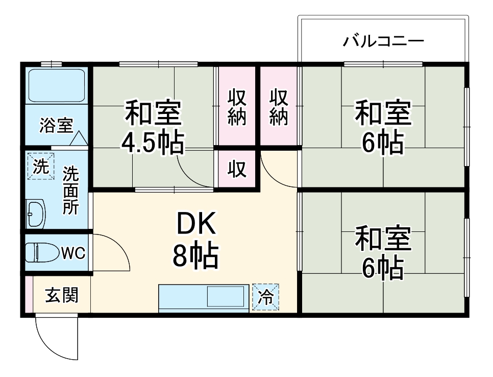 グリーンハイツ第1わたやの間取り