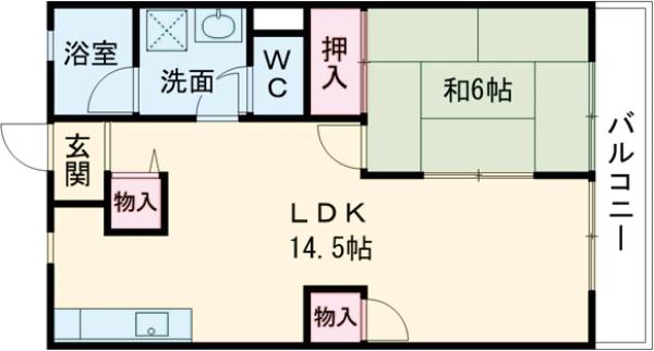 ウエストヒルパートII の間取り