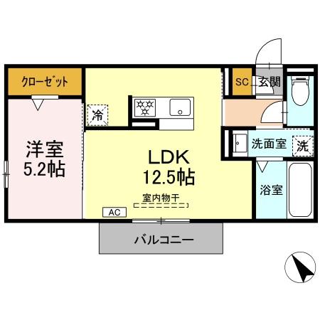 D-Hills初生の間取り