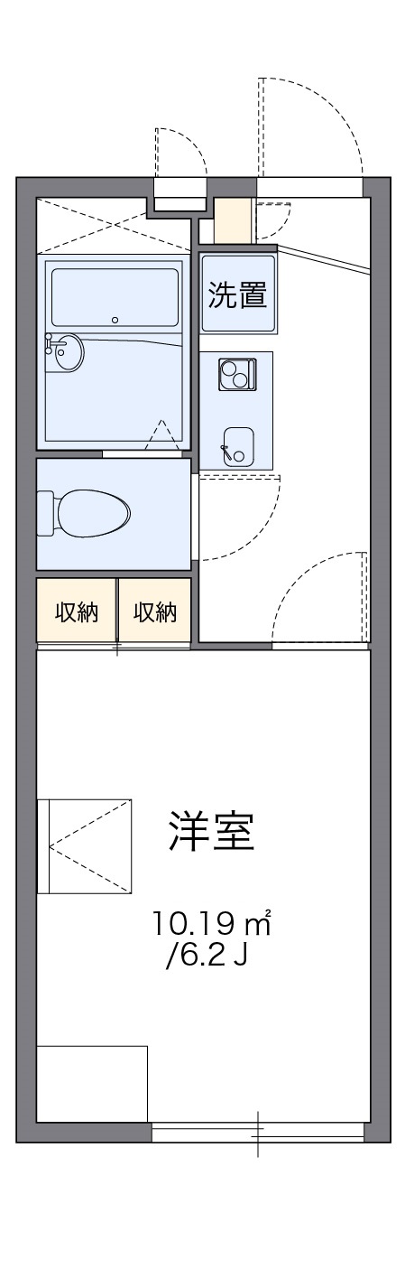 レオパレス富士・204号室の間取り