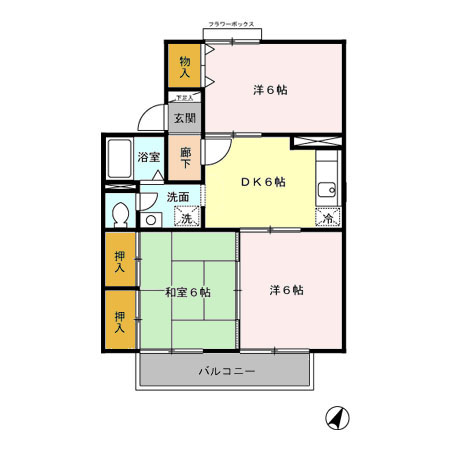 メゾンベール 壱番館の間取り