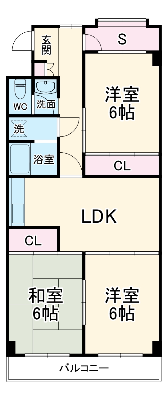レクコーポ常盤平A棟の間取り