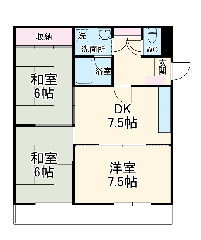 聚楽ハイツの間取り