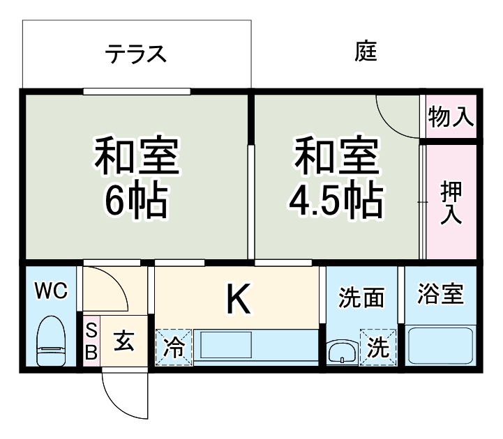 二上様貸家の間取り