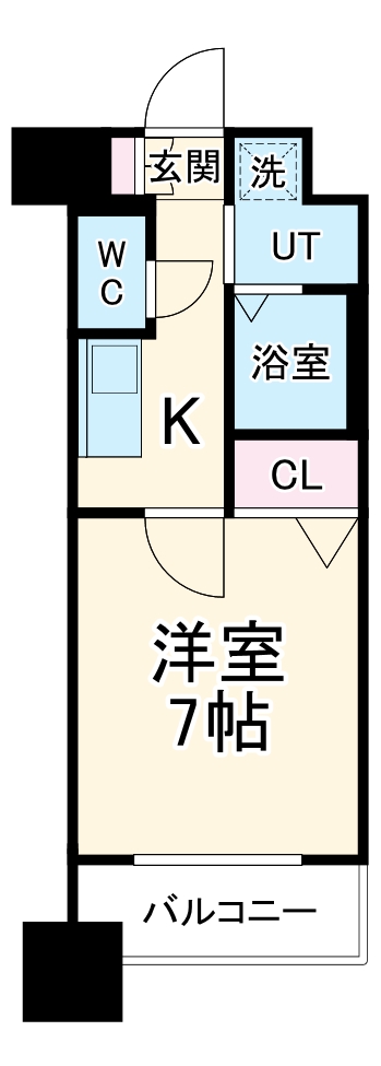 中駒グランヒルズ太閤通駅Ⅰの間取り