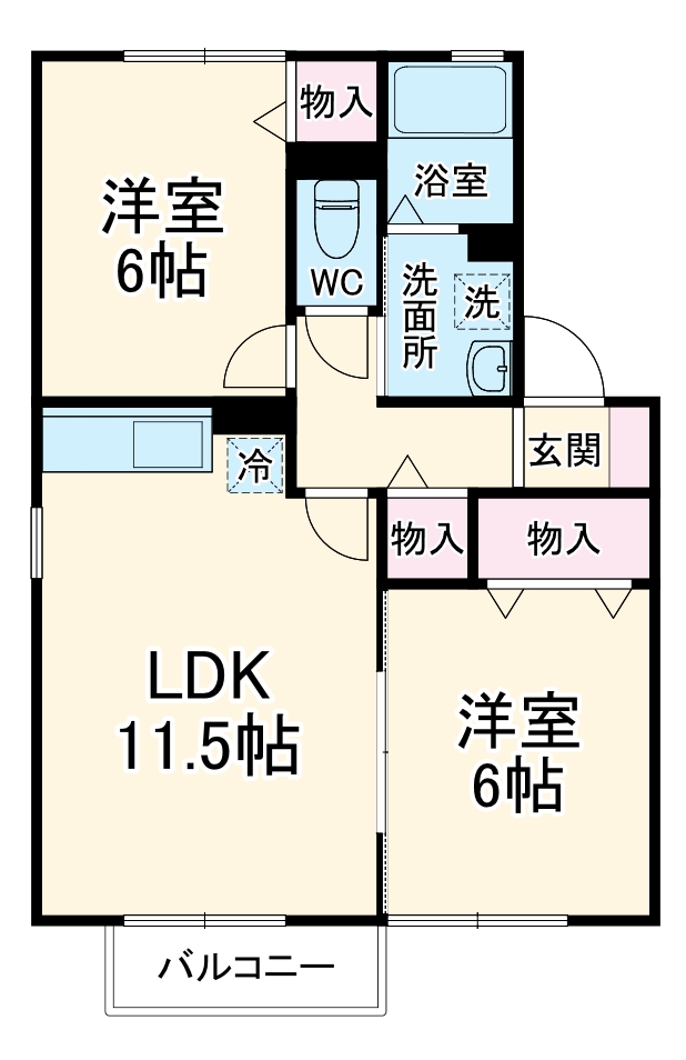 コスモスハイム Ⅲの間取り