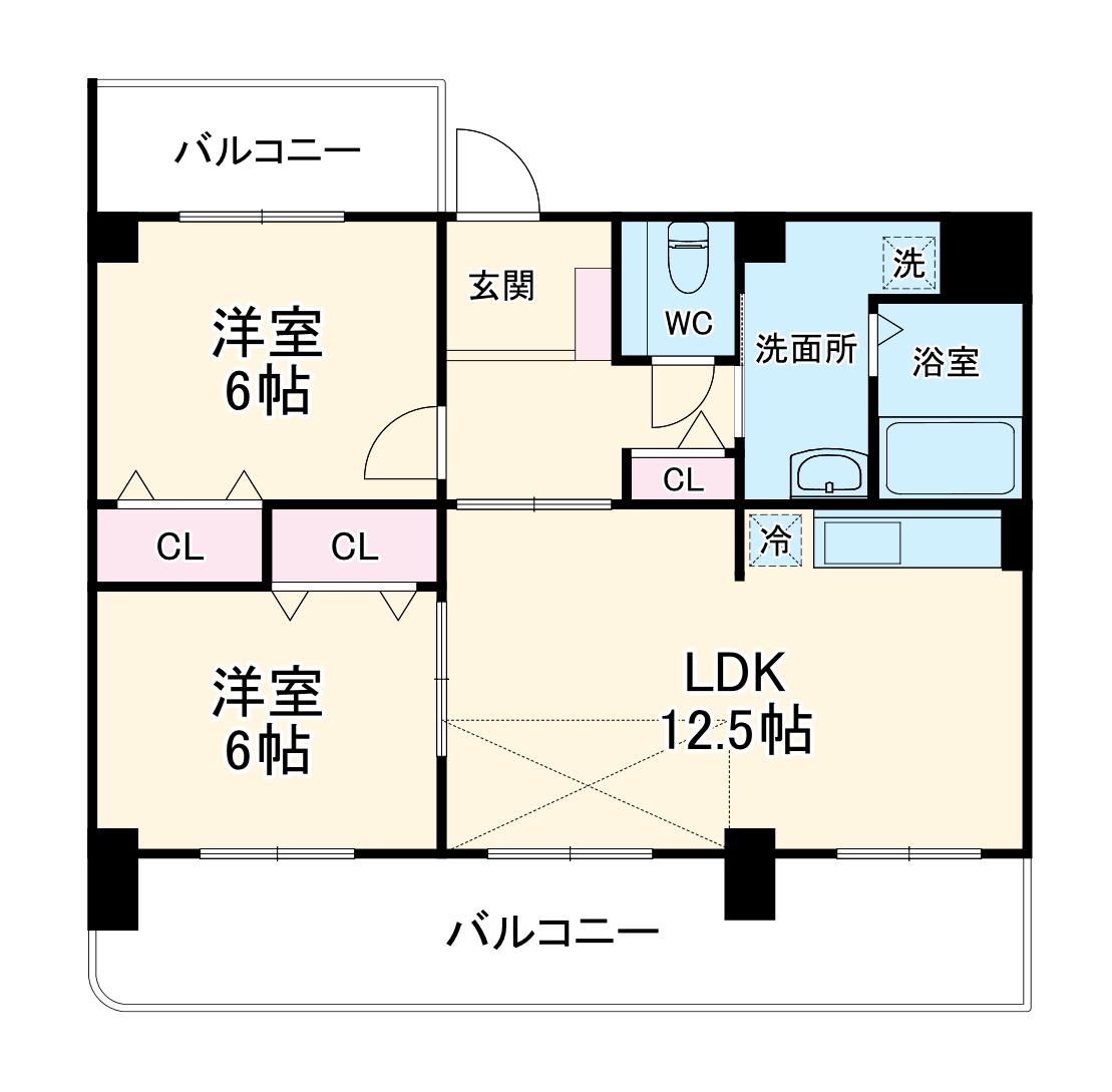 シティアリーナ阿波座西の間取り