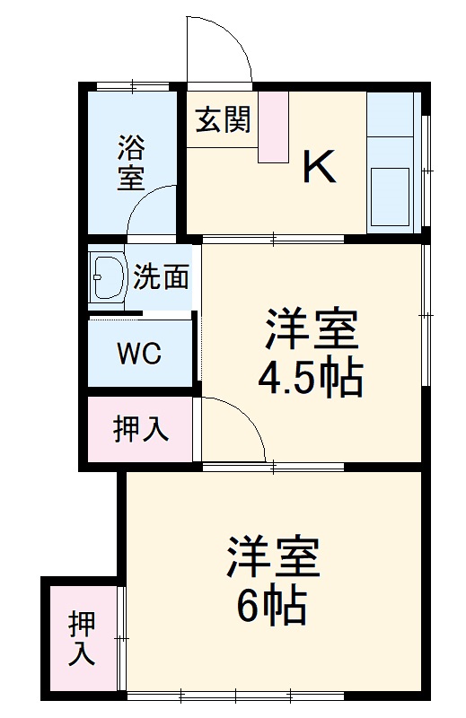 コーポRの間取り