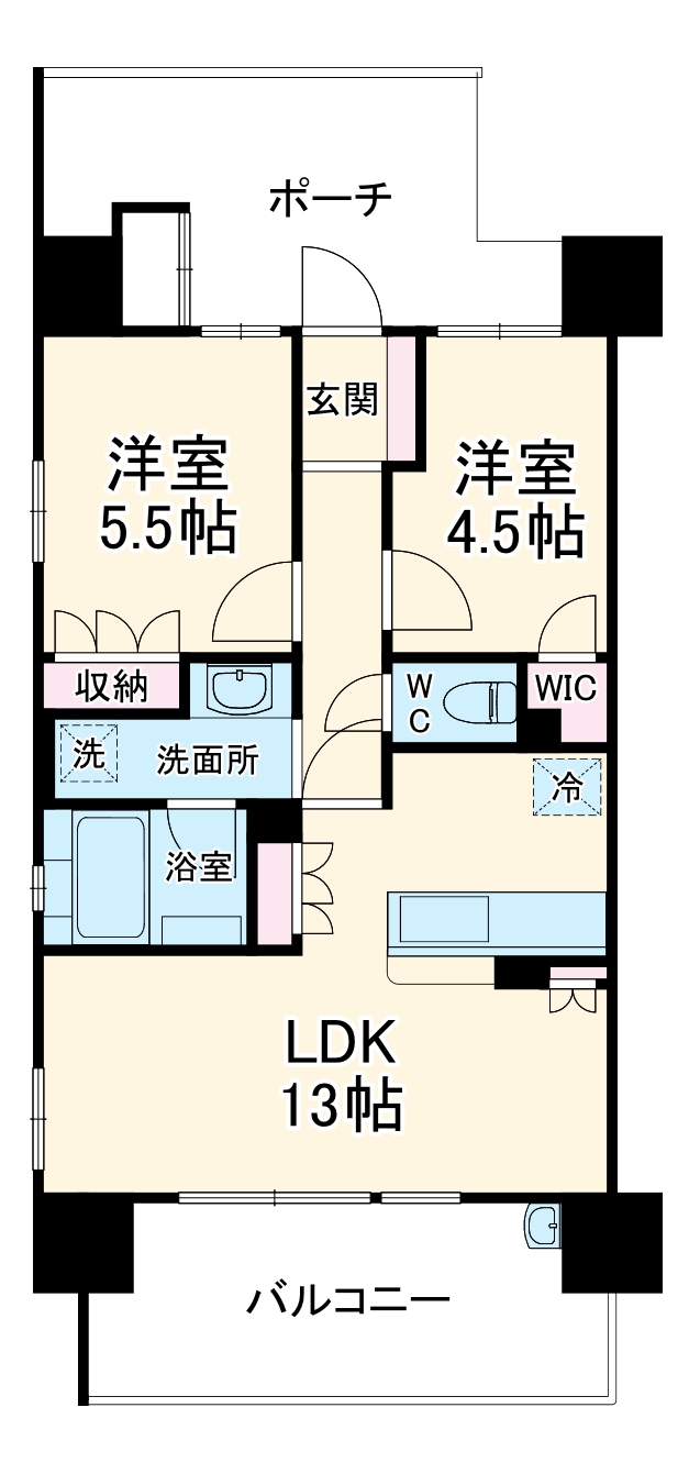Alivis金山East・301号室の間取り