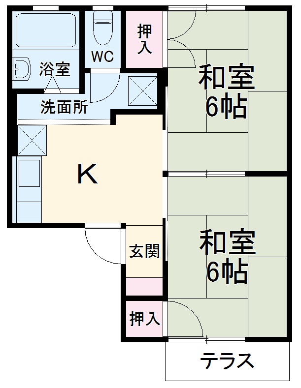 コーポ宝Cの間取り