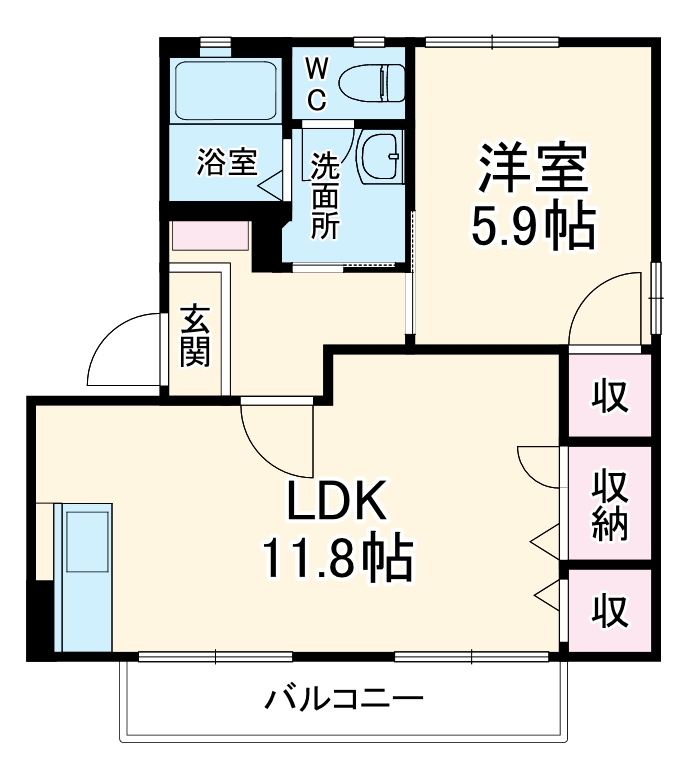 コモンシティ瀬名川?Gの間取り