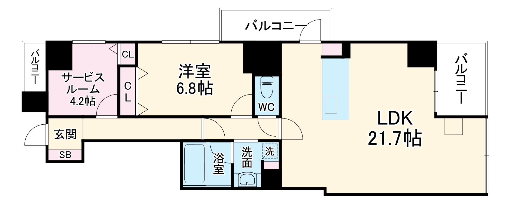 クロスゲート青葉台の間取り