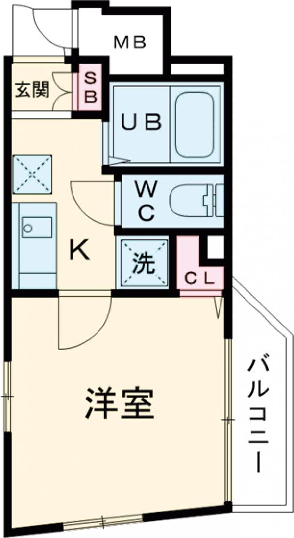 ル・リオン目黒Ⅰの間取り