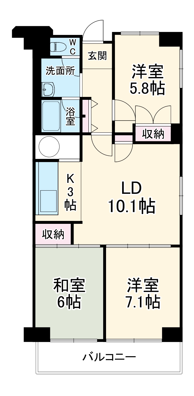 春日部サンハイツの間取り