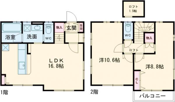 新町戸建の間取り