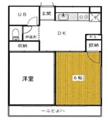 ブルーシーハイツA棟の間取り