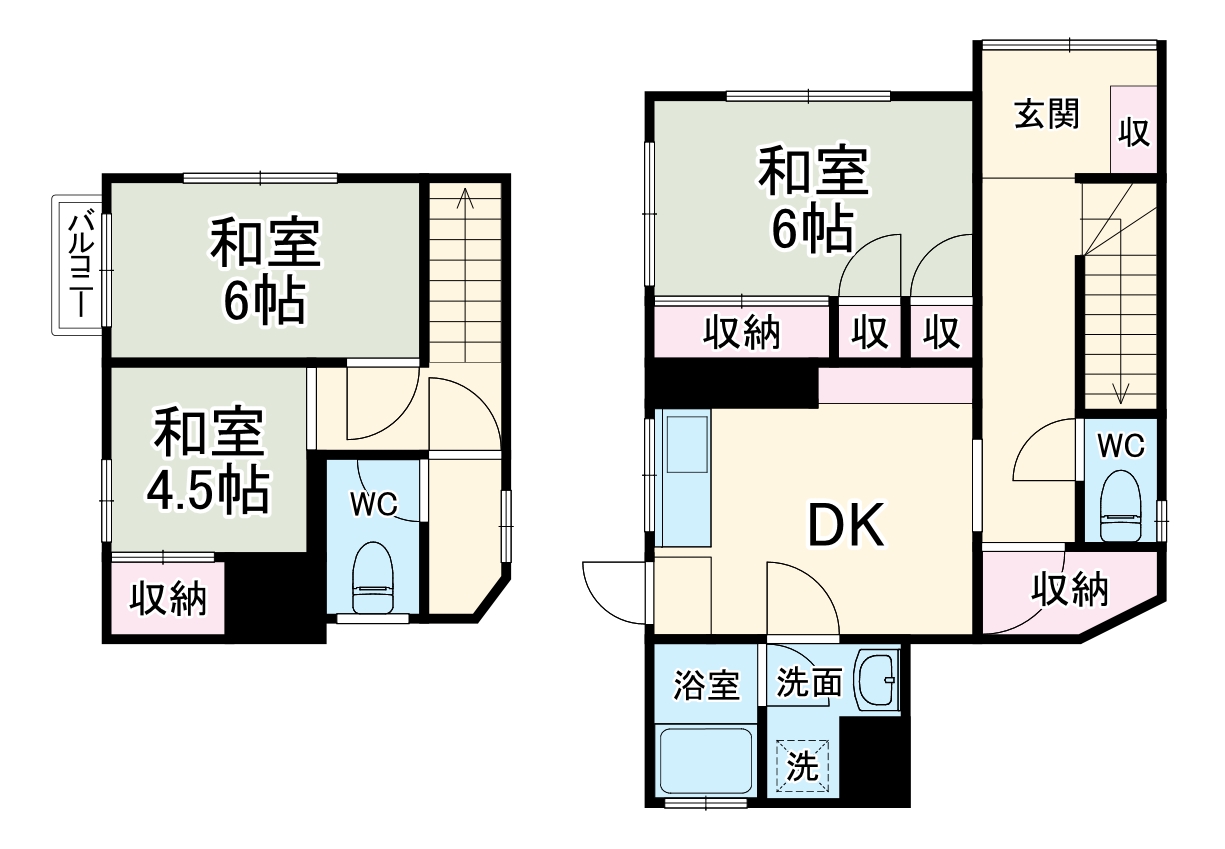 西浦賀二丁目戸建の間取り
