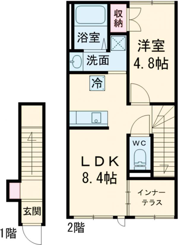 ソラール楓Aの間取り