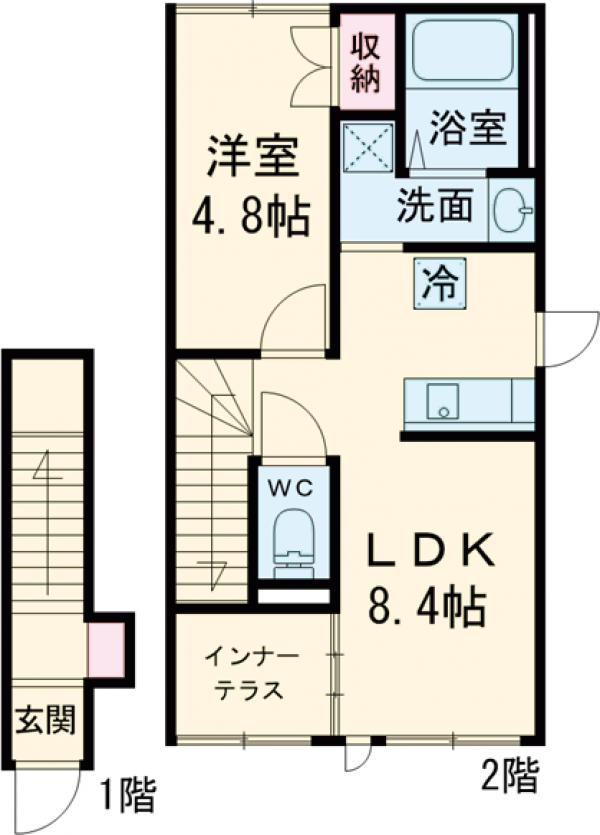 ソラール楓Bの間取り