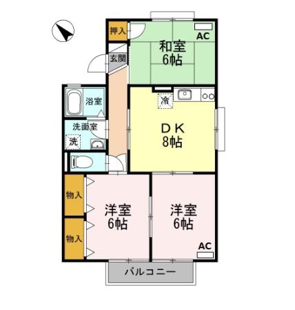 ヴェルデおだかのの間取り